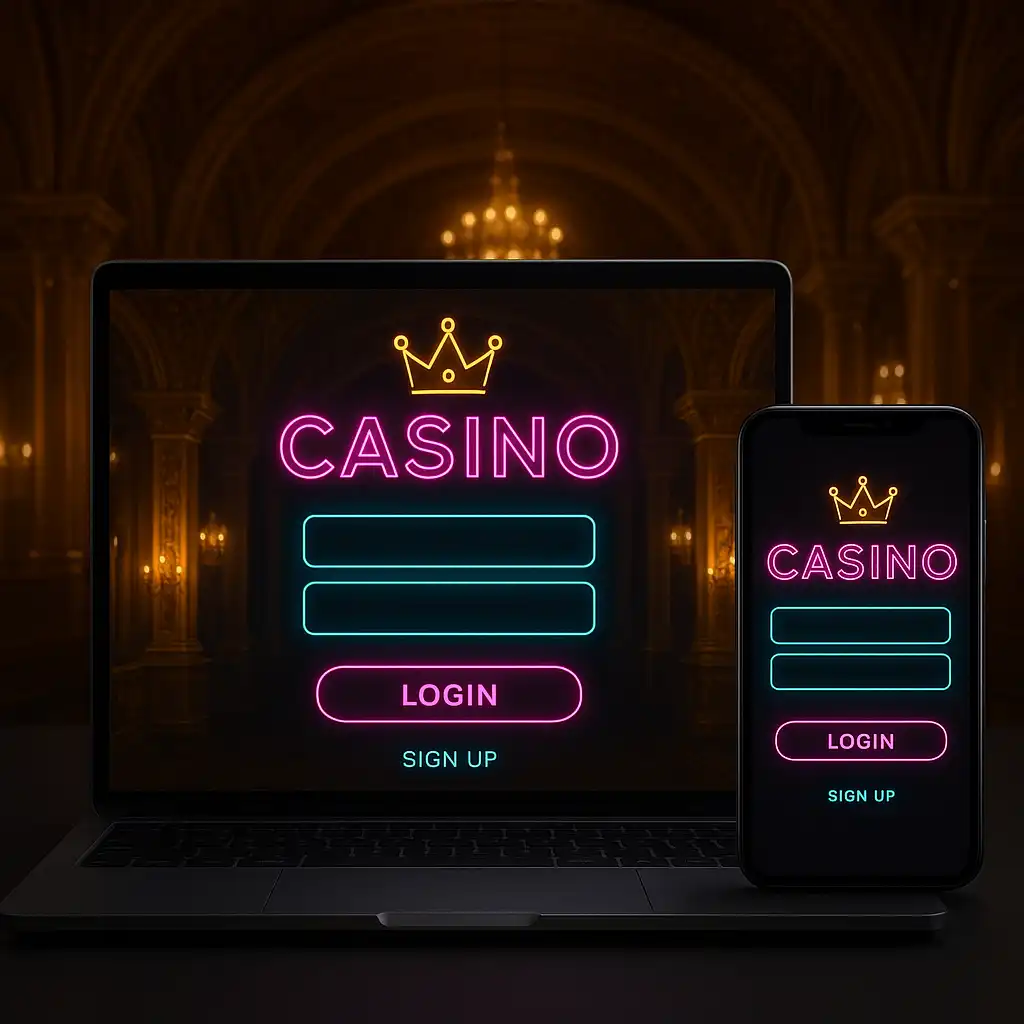 Écran de connexion Testbet sur mobile et ordinateur